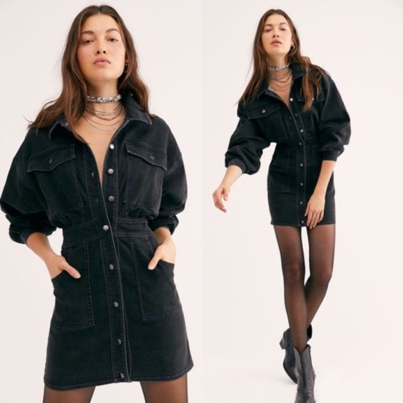 Free People Dresses & Skirts - Free People Bo Dress Midnight Black - Size XS